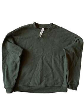Alo Yoga Renown Crew Neck Pullover Dark Green Size XS